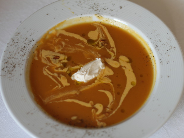 Тыквенный суп с джелато
