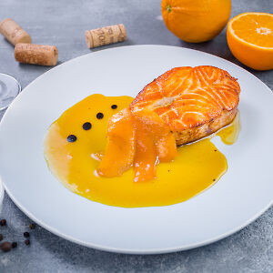 Филе лосося в апельсиновом соусе